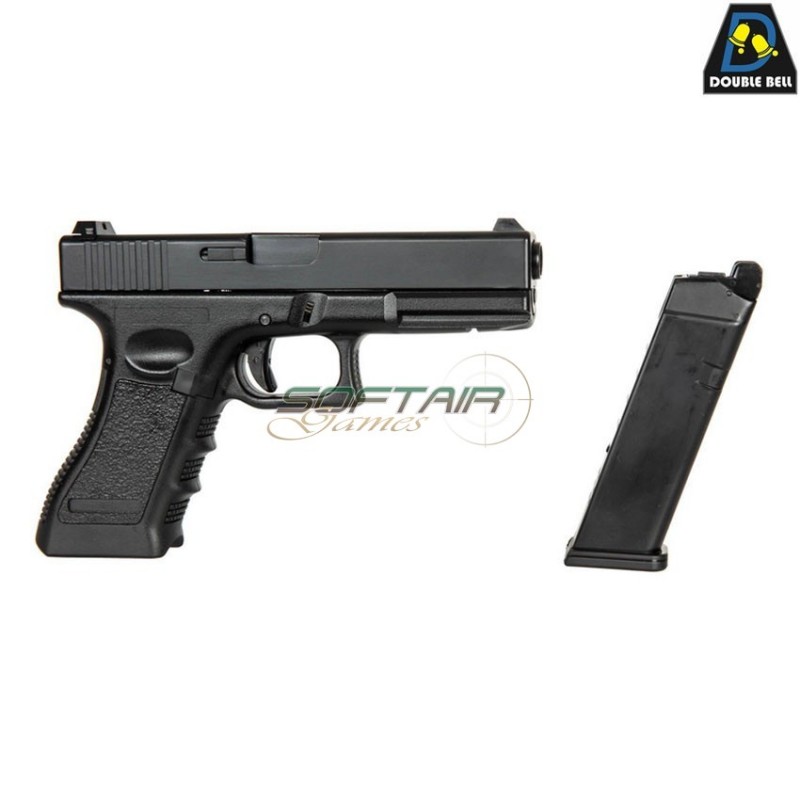 Gas pistol mod.721 g17 style scarrellante black double bell (db-030584)