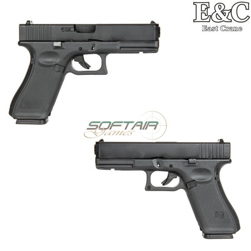 Gas pistol glk g17 g.5 style blowback black e&c (ec-031384)