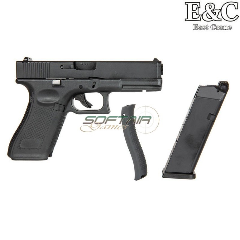 Gas pistol glk g17 g.5 style blowback black e&c (ec-031384)