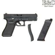 Pistola a GAS glk g17 g.5 style scarrellante black e&c (ec-031384)