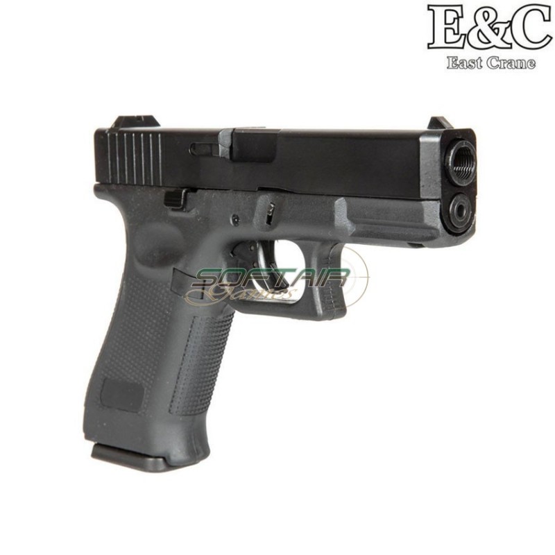Gas pistol glk g19X g.5 style blowback black e&c (ec-031388)
