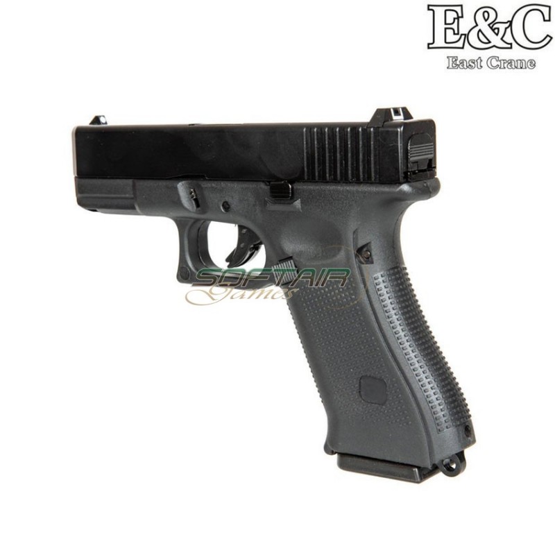 Gas pistol glk g19X g.5 style blowback black e&c (ec-031388)