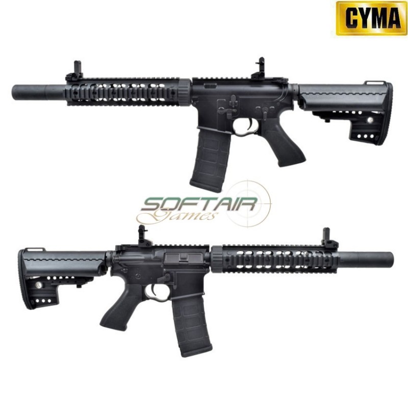 Fucile elettrico M4 CARBINE RIS SILENCED full metal black cyma (cm070b)