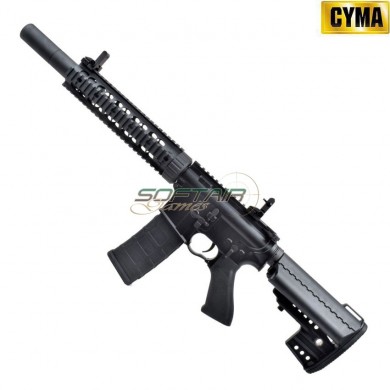 Electric rifle M4 CARBINE RIS SILENCED full metal black cyma (cm070b)