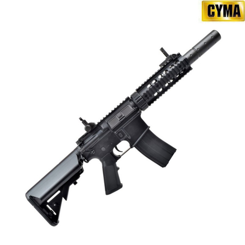 Electric rifle M4 CQB SILENCED sport line black cyma (cm513)