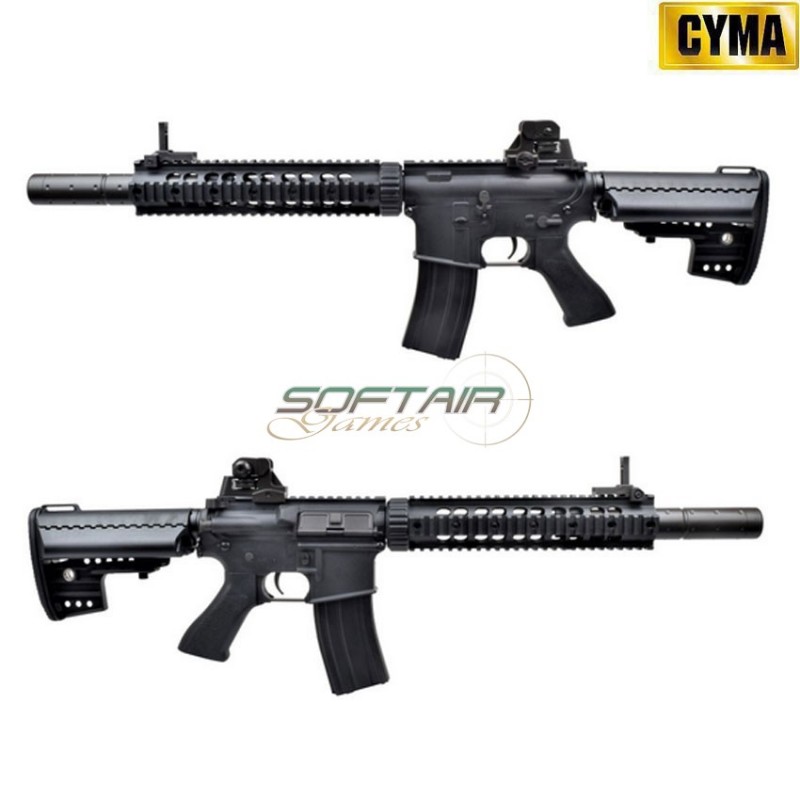 Fucile elettrico M4 CARBINE RIS SILENCED sport line black cyma (cm631)
