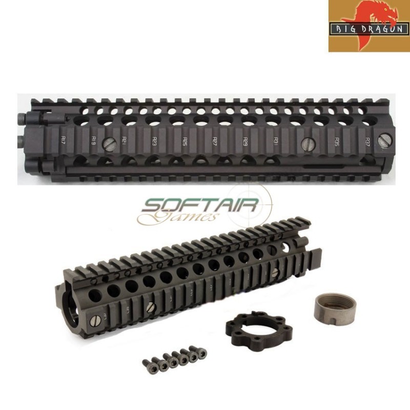 Ris Cnc Dd Mk18 Style 9" Rail Black Big Dragon (bd0259)