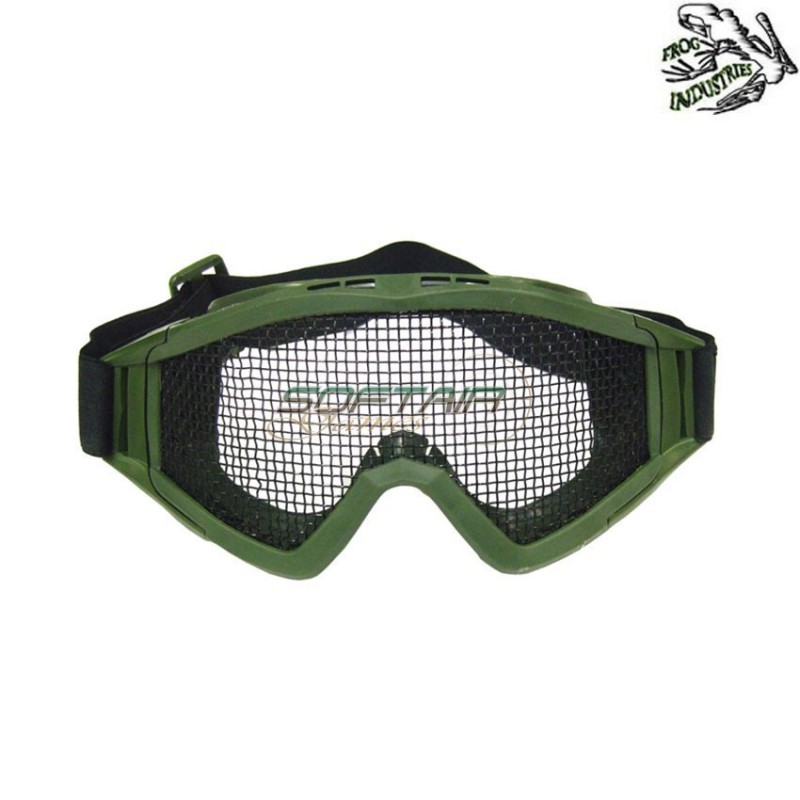 Maschera snow slim olive drab con rete frog industries® (fi-6060-od)