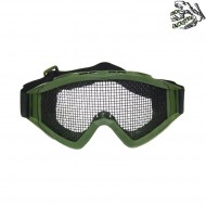 Maschera snow slim olive drab con rete frog industries® (fi-6060-od)