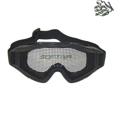 Snow goggle slim black with mesh frog industries® (fi-6060-bk)