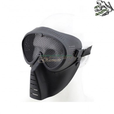 Face Mask Black With Metal Mesh Frog Industries (fi-014-bk)
