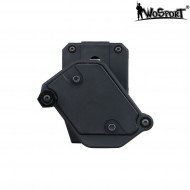 Black rotating pistol magazine pouch wosport (wo-mg47b)