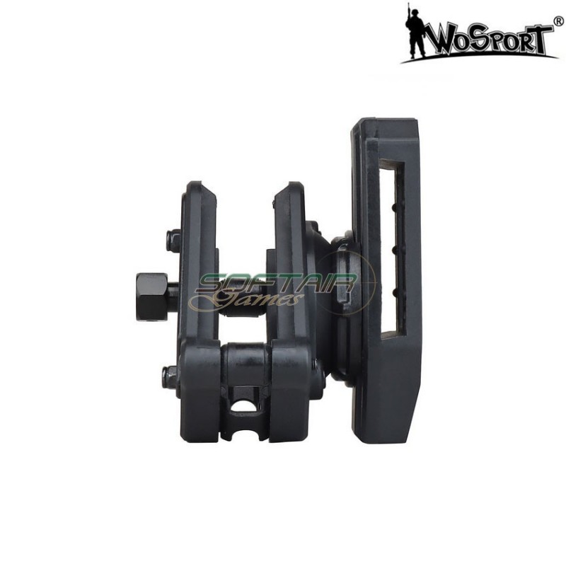 Porta caricatore per pistole rotante nero wosport (wo-mg47b)