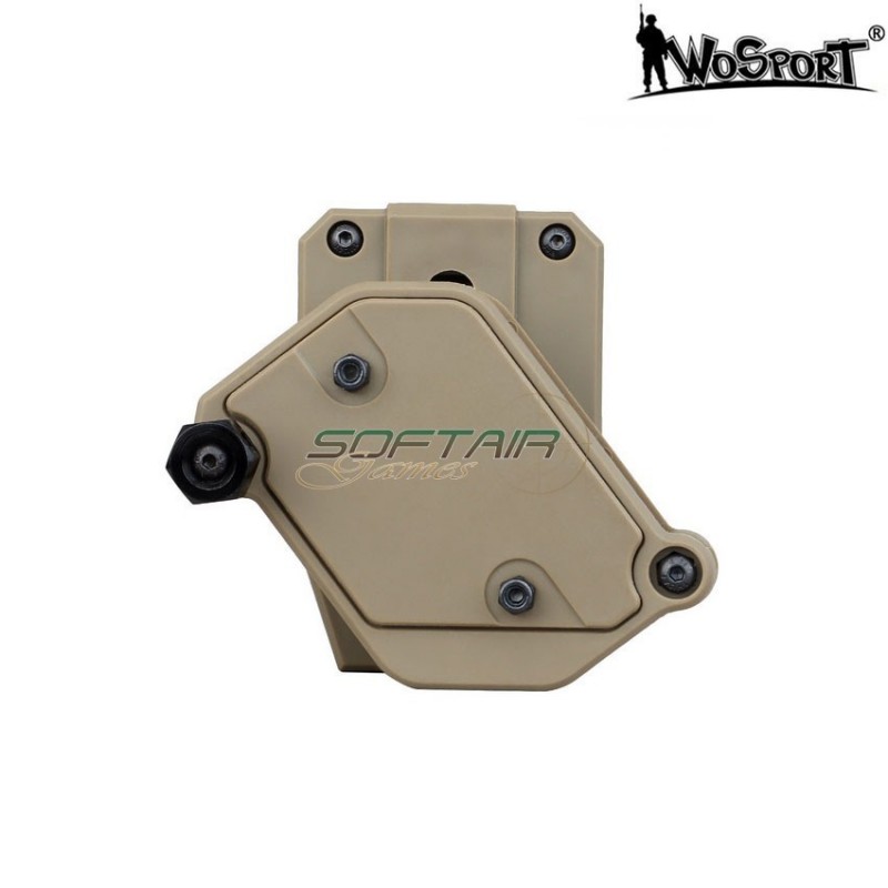 Dark earth rotating pistol magazine pouch wosport (wo-mg47t)