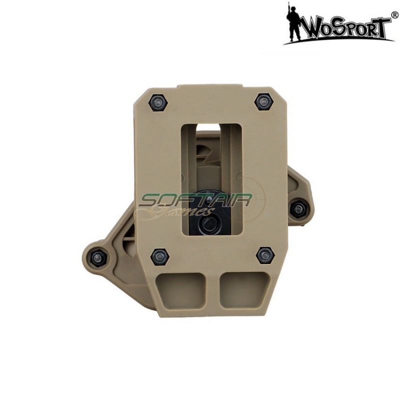 Dark earth rotating pistol magazine pouch wosport (wo-mg47t)