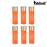 Set 6 pezzi cartuccia 1x15 arancione wosport (wo-ex15ar)