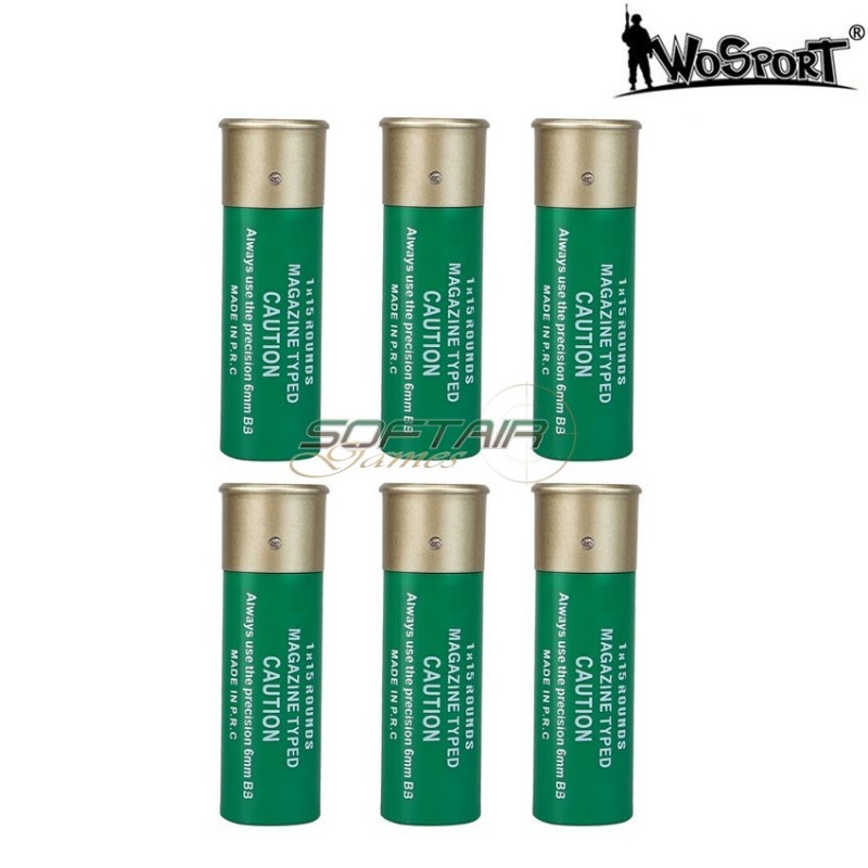 Set 6pcs cartridge 1x15 green wosport (wo-ex15v) Set 6pcs cartridge 1x15 green wosport (wo-ex15v)