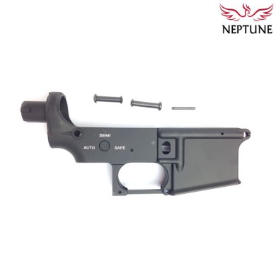 Lower receiver m4 aeg black in metal standard type neptune (nte-001a-lower)