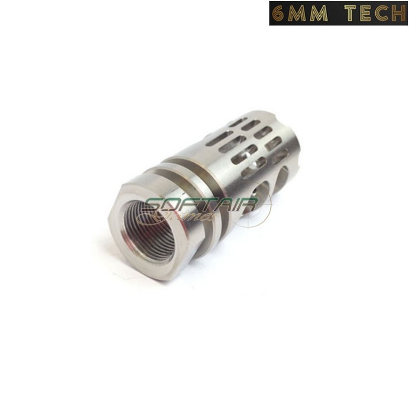 Spegnifiamma 14mm ccw ARGENTO vg6 gamma 556 blackout 6MM TECH (6mmt-02-sv)