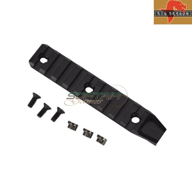 95mm black kac style rail for keymod big dragon (bd9028)