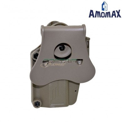 Fondina rigida DESTRA dark earth PERFIT universale per pistole amomax (am-uhf)