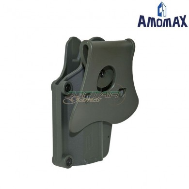 Universal PERFIT olive drab rigid holster RIGHT for pistols amomax (am-uhod)