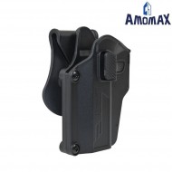 Fondina rigida SINISTRA black PERFIT universale per pistole amomax (am-uhleft)