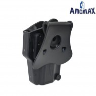 Universal PERFIT black rigid holster LEFT for pistols amomax (am-uhleft)