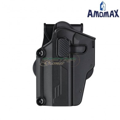 Fondina rigida SINISTRA black PERFIT universale per pistole amomax (am-uhleft)
