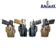 Universal PERFIT black rigid holster LEFT for pistols amomax (am-uhleft)
