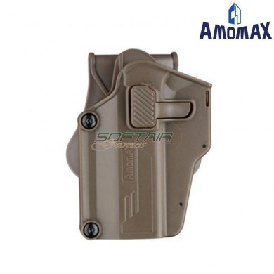 Universal PERFIT dark earth rigid holster LEFT for pistols amomax (am-uhleftfde)