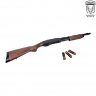 Gas shotgun m870 long full metal & real wood golden eagle (ge-m870lw)