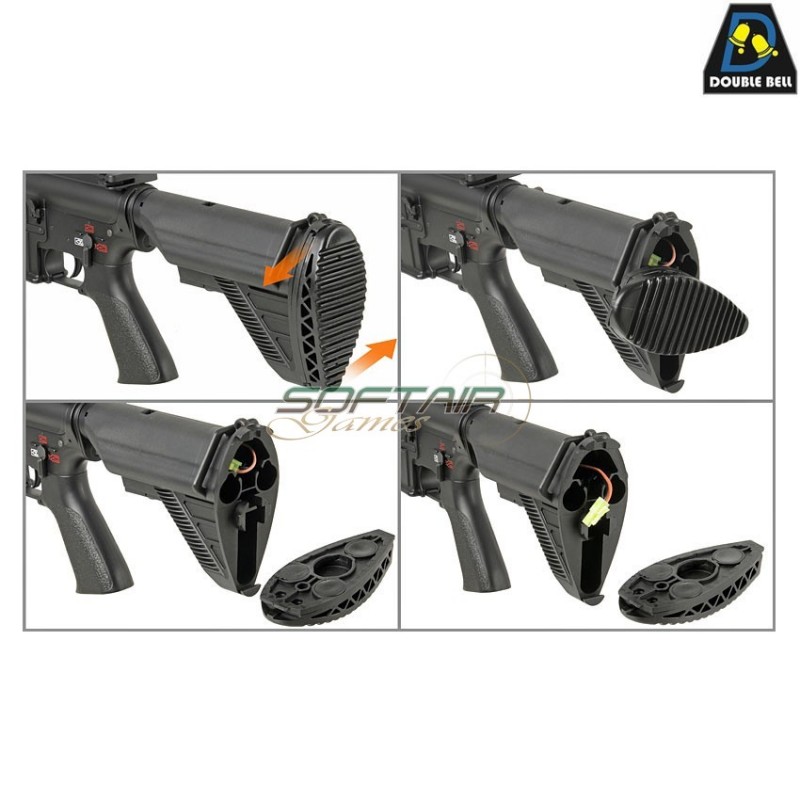 Fucile elettrico HK416 type 801 carbine nero full metal double bell (db-801-bk) Fucile elettrico HK416 type 801 carbine nero full metal double bell (db-801-bk)