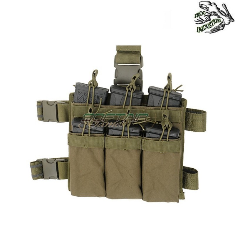 Cosciale drop leg panel m4 six-mag olive drab frog industries® (fi-m51613222-od)