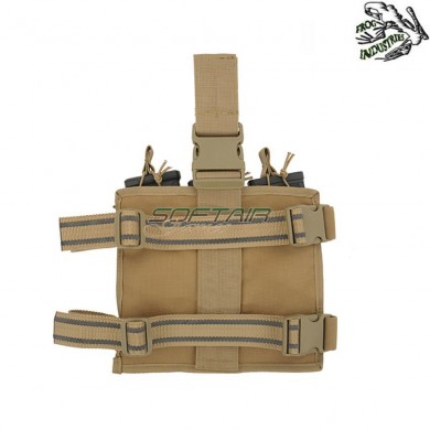 Cosciale drop leg panel m4 six-mag coyote frog industries® (fi-m51613222-tan)