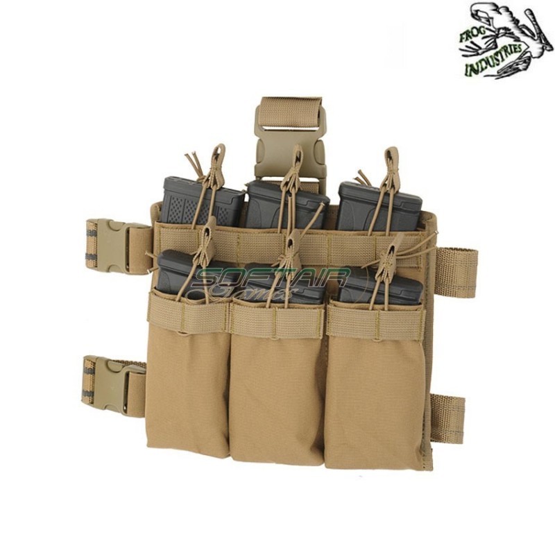 Cosciale drop leg panel m4 six-mag coyote frog industries® (fi-m51613222-tan)