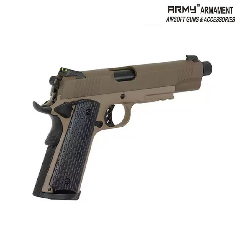 Gas gbb pistol 1911 r28 type dark earth/brown army™ armament® (arm-r28-tg-1)