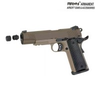 Gas gbb pistol 1911 r28 type dark earth/brown army™ armament® (arm-r28-tg-1)