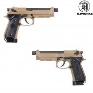Co2 Pistol M9a1 TACTICAL Beretta Blowback Desert Kjworks (kjw-gc-9606a1-t-tbc)