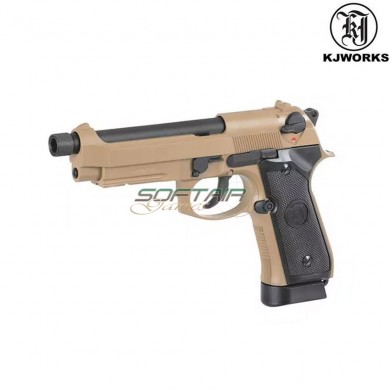 Co2 Pistol M9a1 TACTICAL Beretta Blowback Desert Kjworks (kjw-gc-9606a1-t-tbc)