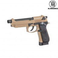 Co2 Pistol M9a1 TACTICAL Beretta Blowback Desert Kjworks (kjw-gc-9606a1-t-tbc)