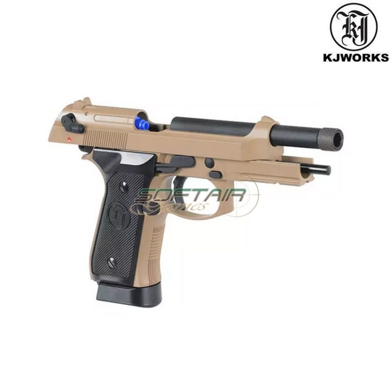 Co2 Pistol M9a1 TACTICAL Beretta Blowback Desert Kjworks (kjw-gc-9606a1-t-tbc)