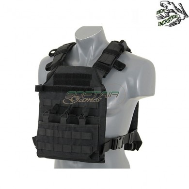 Assault plate carrier 7.62mm c/dummy sapi plates black frog industries® (fi-m51611027-1-bk)