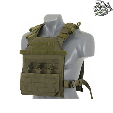 Assault plate carrier 7.62mm c/dummy sapi plates olive drab frog industries® (fi-m51611027-1-od)