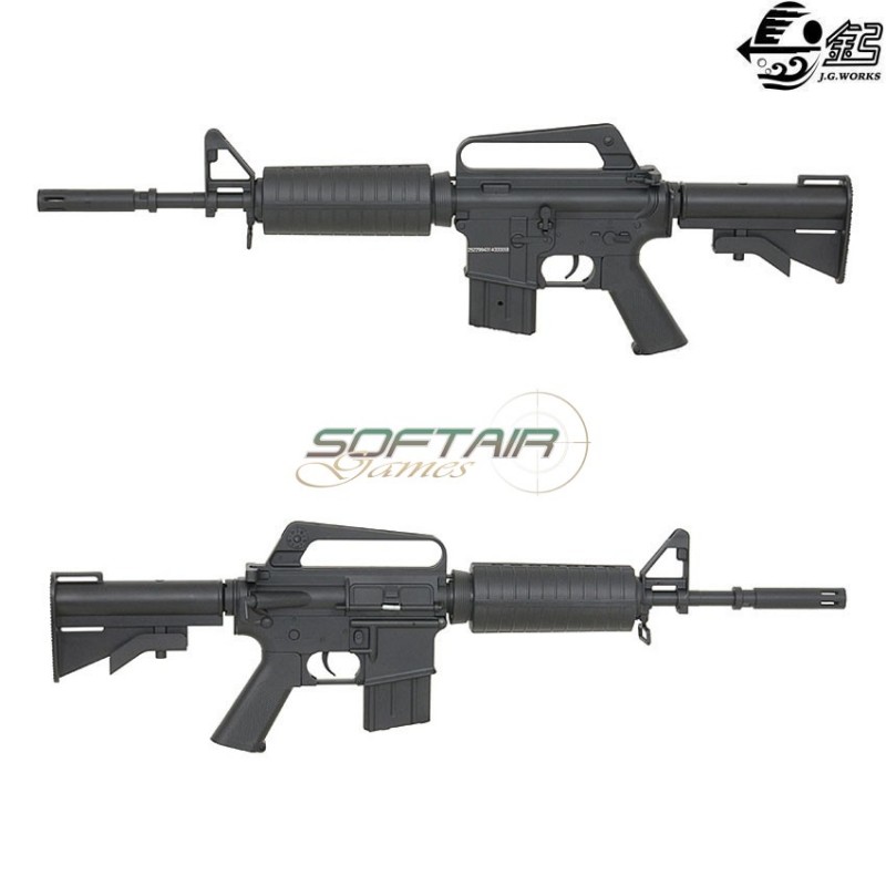 Fucile elettrico vietnam war xm177 nero full metal jing gong (jg-4008t)