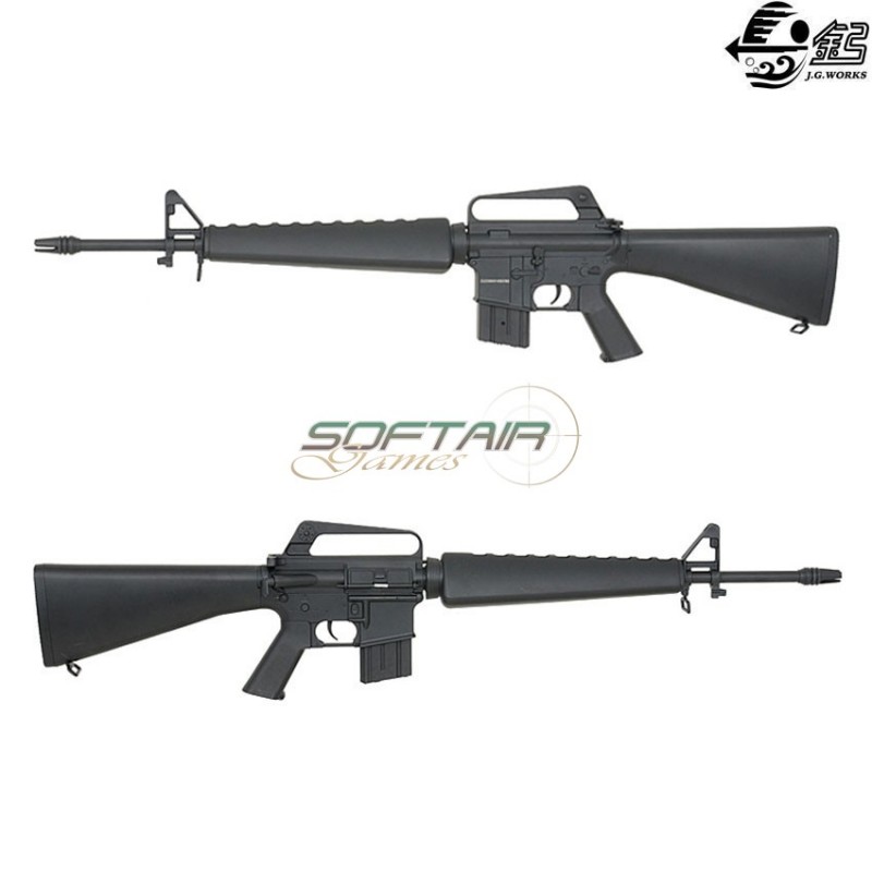 Fucile elettrico vietnam war m16a1 nero full metal jing gong (jg-1601t)