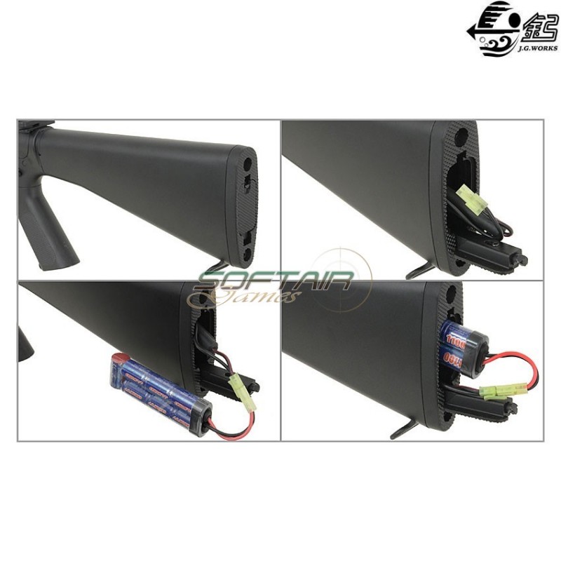 Electric rifle vietnam war m16a1 black full metal jing gong (jg-1601t)