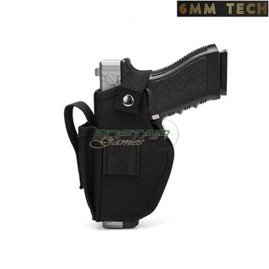 Universal ambidextrous holster iwb/owb low profile BLACK 6MM TECH (6mmt-07-bk)