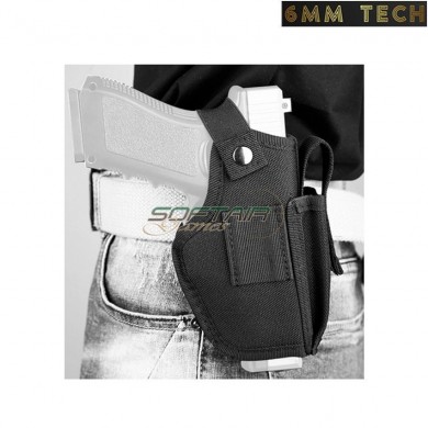 Universal ambidextrous holster iwb/owb low profile BLACK 6MM TECH (6mmt-07-bk)
