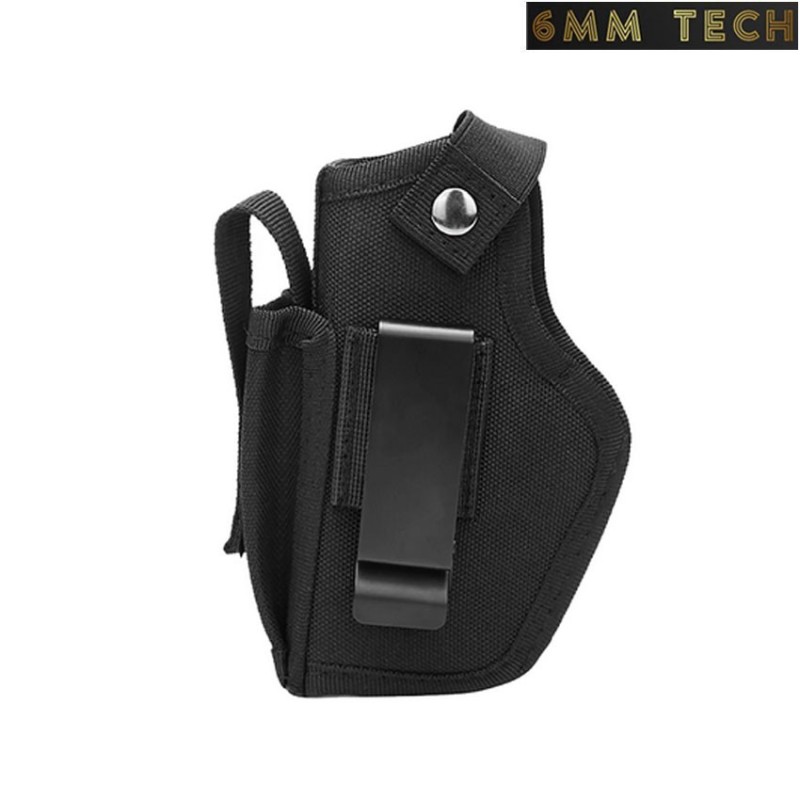 Universal ambidextrous holster iwb/owb low profile BLACK 6MM TECH (6mmt-07-bk)